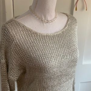 Vince Silver Boatneck Sweater